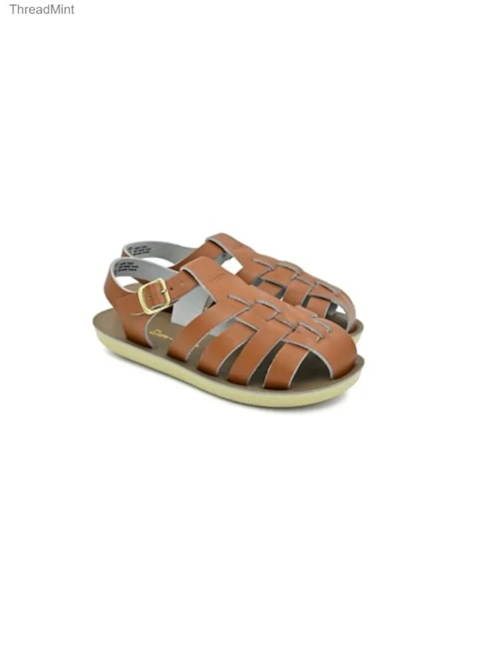 Toddler Leather Sandals Water-Friendly Buckle Closure